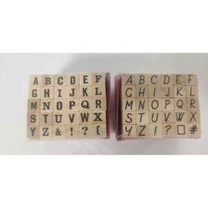 Studio G Set of 2  Alphabet Rubber Stamp Sets By Hampton Art  Sealed
